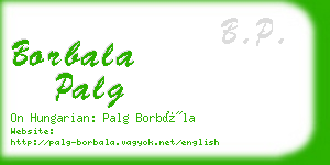 borbala palg business card